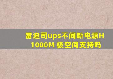 雷迪司ups不间断电源H1000M 极空间支持吗